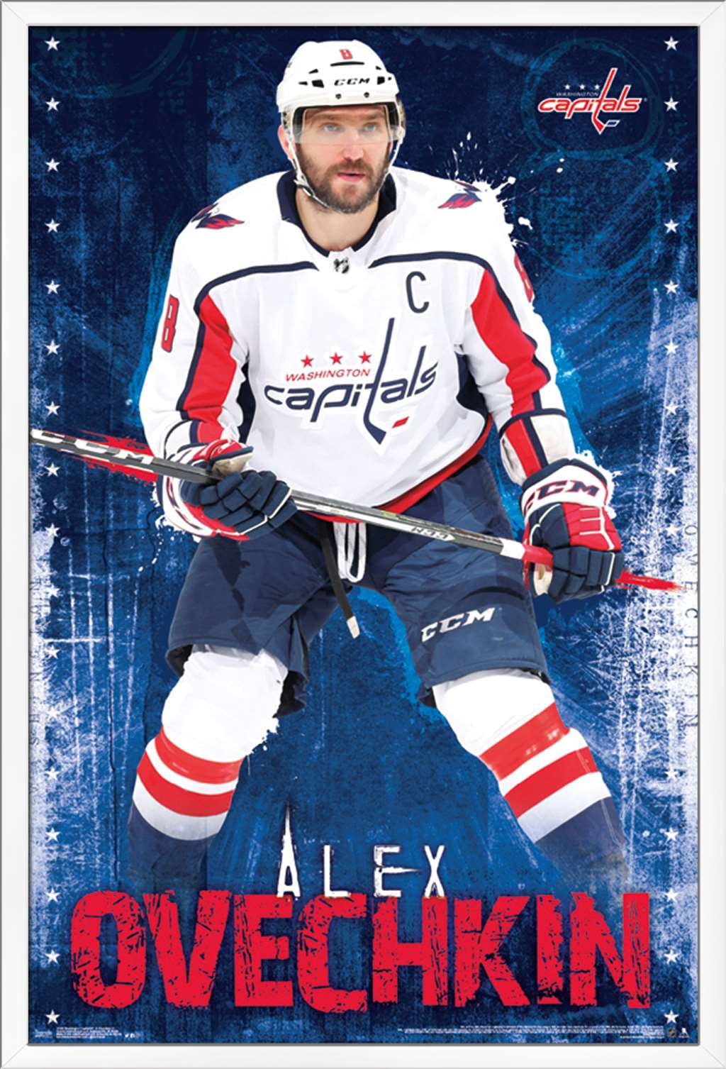 NHL Washington Capitals - Alex Ovechkin 17 Wall Poster, 22.375" x 34", Framed