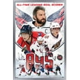thumbnail image 1 of NHL Washington Capitals - Alex Ovechkin All-Time Leading Goal Scorer Wall Poster, 22.375" x 34" Framed, 1 of 5