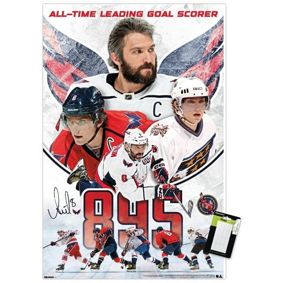 NHL Washington Capitals - Alex Ovechkin All-Time Leading Goal Scorer Wall Poster, 22.375" x 34"