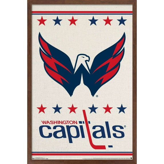 NHL Washington Capitals - Logo 14 Wall Poster, 14.725" x 22.375", Framed