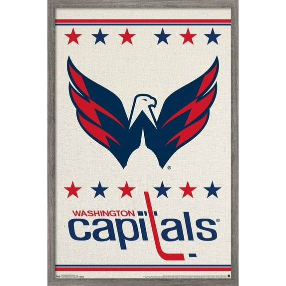 NHL Washington Capitals - Logo 14 Wall Poster, 22.375" x 34", Framed