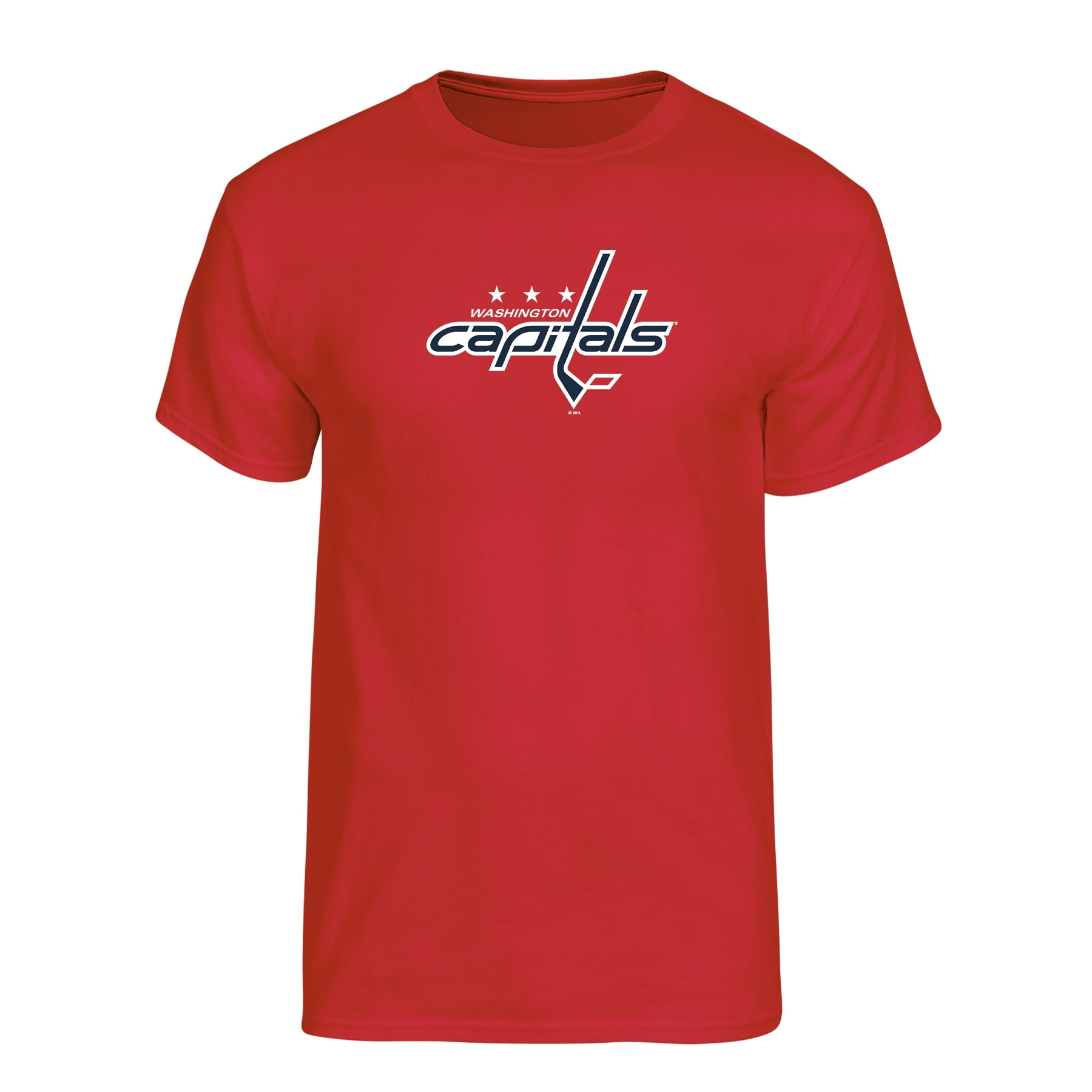 NHL Washington Capitals Men's Team Color Primary Logo Short Sleeve T-Shirt