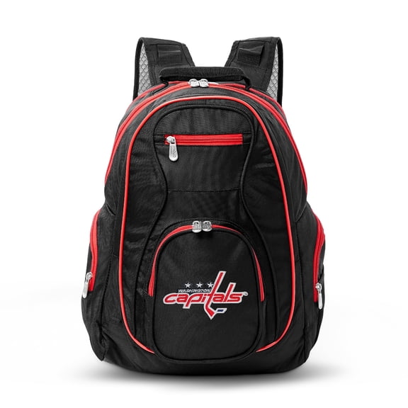 NHL Washington Capitals Premium Laptop Backpack with Colored Trim