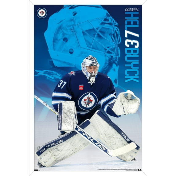 NHL Winnipeg Jets - Connor Hellebuyck 24 Wall Poster, 14.725" x 22.375" Framed