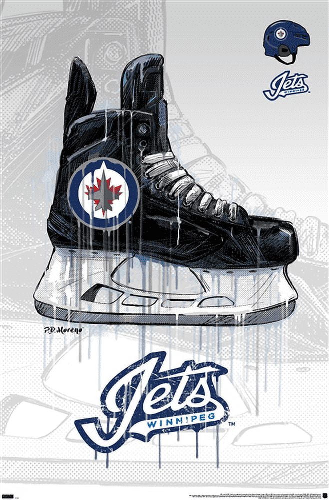 NHL Winnipeg Jets - Drip Skate 21 Wall Poster, 14.725" x 22.375"