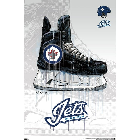 NHL Winnipeg Jets - Drip Skate 21 Wall Poster, 22.375" x 34"