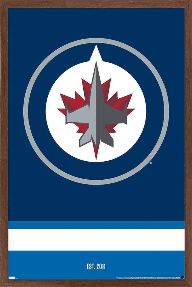NHL Winnipeg Jets - Logo 21 Wall Poster, 14.725" x 22.375", Framed