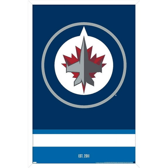NHL Winnipeg Jets - Logo 21 Wall Poster, 22.375" x 34", Framed