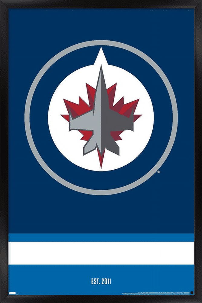 NHL Winnipeg Jets - Logo 21 Wall Poster, 22.375" x 34", Framed
