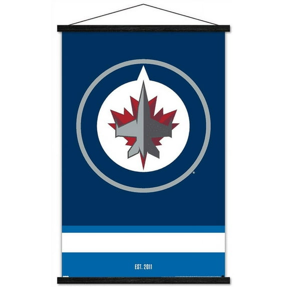 NHL Winnipeg Jets - Logo 21 Wall Poster with Magnetic Frame, 22.375" x 34"