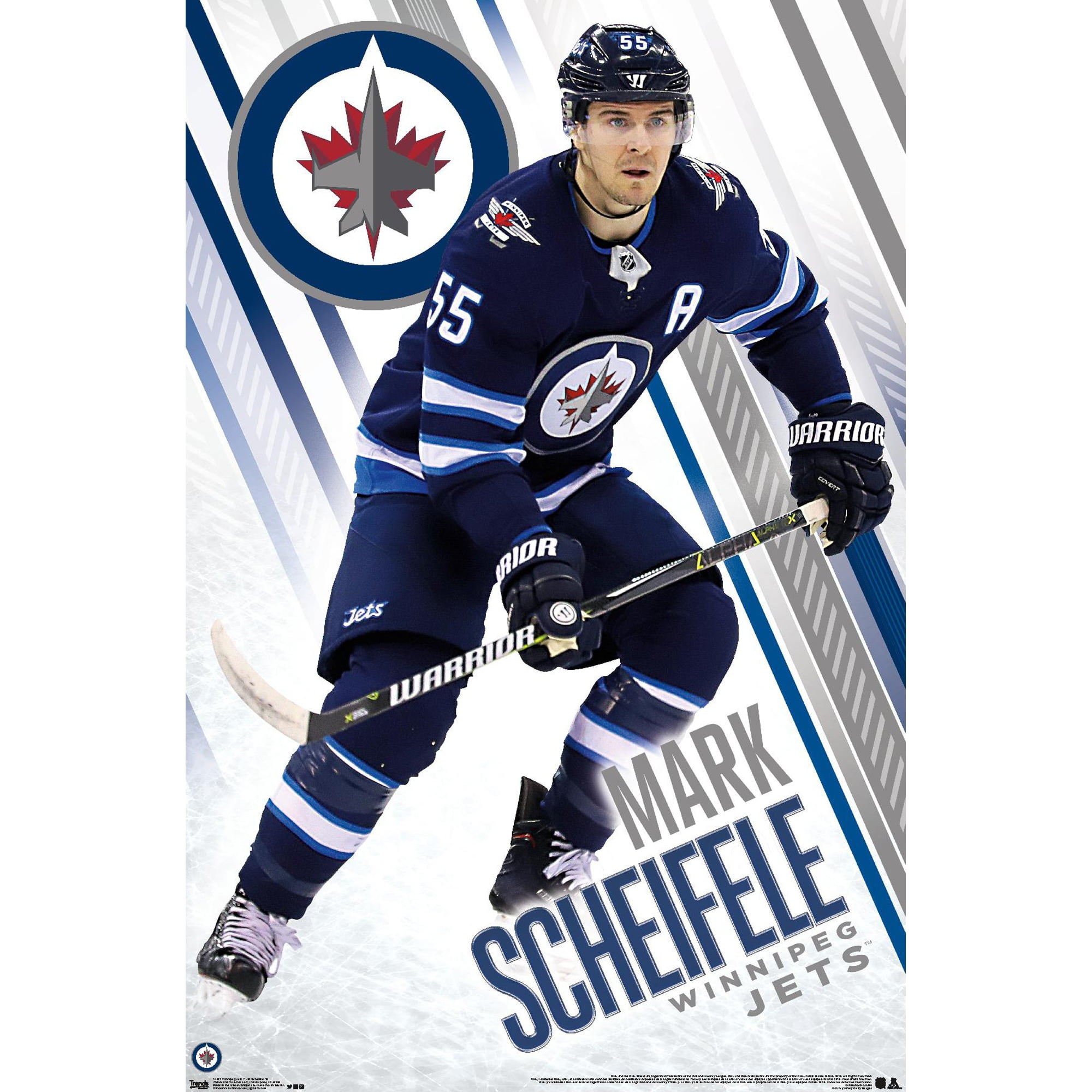 Mark Scheifele 2021-22 Upper Deck Game Used Banner Jersey Swatch #BYA-LE  Winnipeg Jets