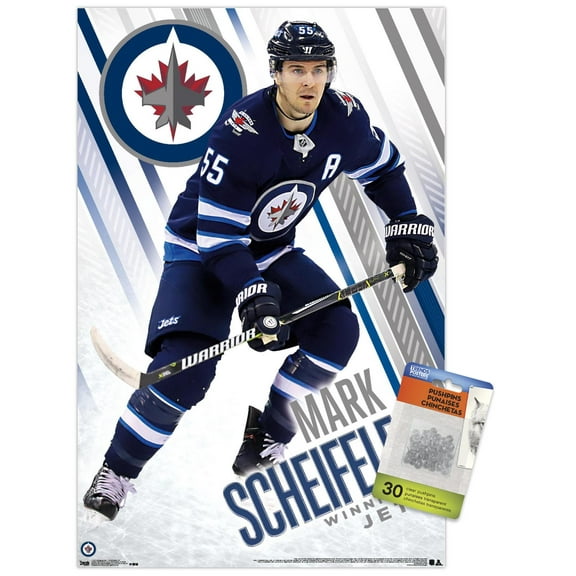NHL Winnipeg Jets - Mark Scheifele 18 Wall Poster with Push Pins, 14.725" x 22.375"