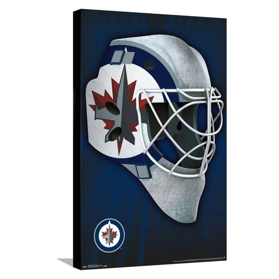 NHL Winnipeg Jets - Mask 16 Canvas Wall Poster, 14.725" x 22.375"