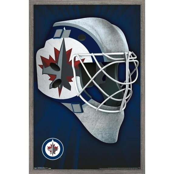 NHL Winnipeg Jets - Mask 16 Wall Poster, 22.375" x 34", Framed