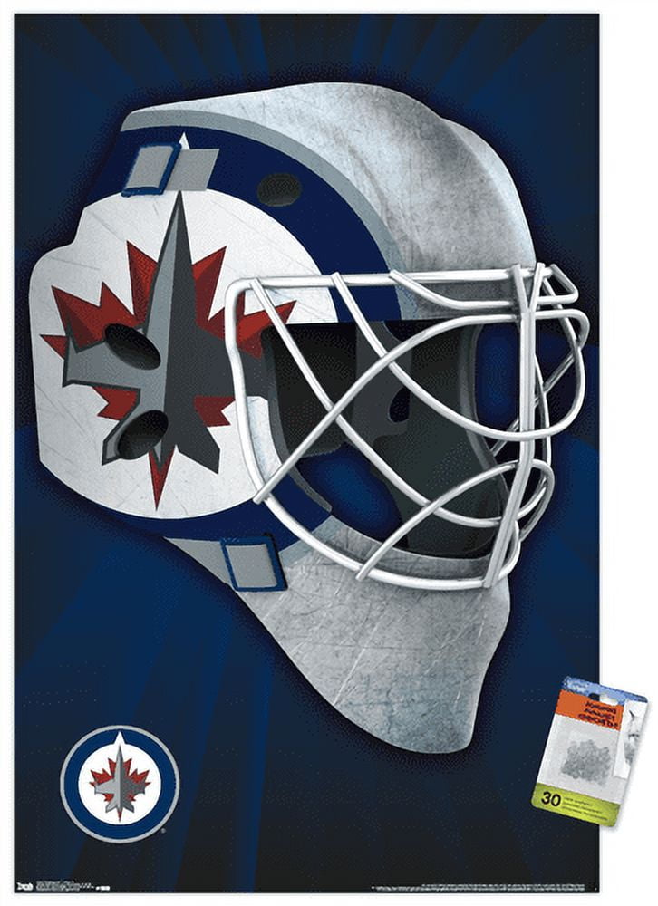 NHL Winnipeg Jets - Mask 16 Wall Poster with Push Pins, 22.375" x 34"