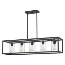 NHR3538OZ-Quoizel Lighting-New Harbor - 5 Light Linear Chandelier