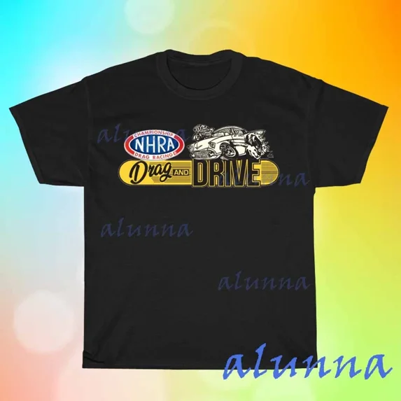 NHRA Drag Racing And Drive Logo Men's T-Shirt Funny Size S to 5XL
