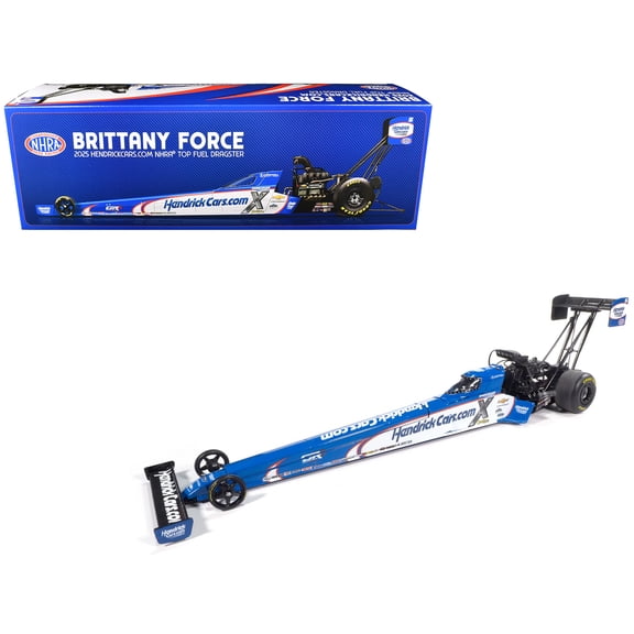 NHRA TFD (Top Fuel Dragster) #5 Brittany Force "HendrickCars.com" Blue and White (2025) 1/24 Diecast Model by Auto World