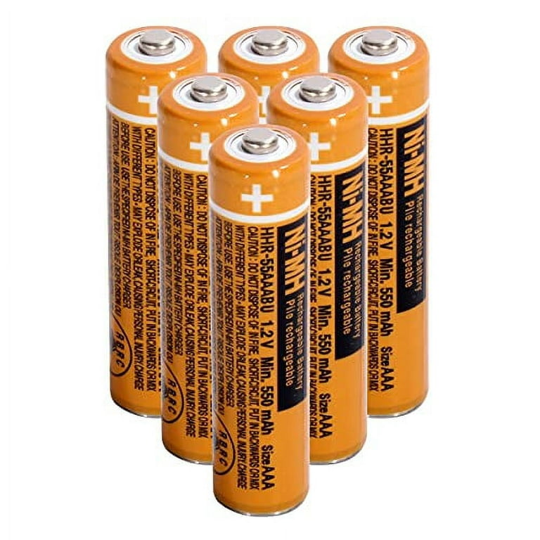 Panasonic 550mAh AAA NI-MH Rechargeable Batteries 1.2V for KX-TG
