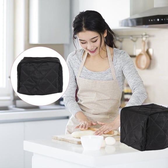 NIAIZEK Kitchen Toaster Protector Black Polyester Material Easy to Clean 1Pc
