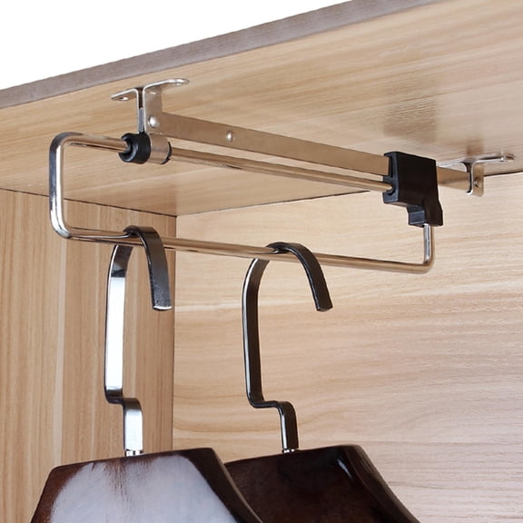 NIAIZEK Extendable Clothes Hanger Rack, Plated Silver, Iron and Plastic, Home Organizer