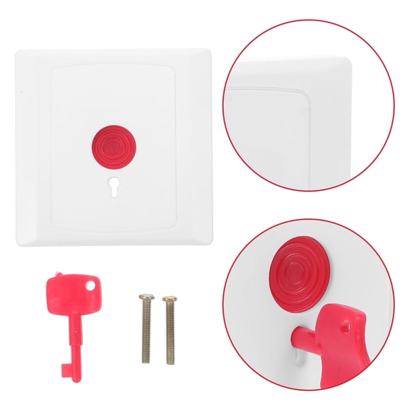NIAIZEK 1 Set Emergency Stop Button Plastic Square Manual Pushbutton Tool for Emergency Situations
