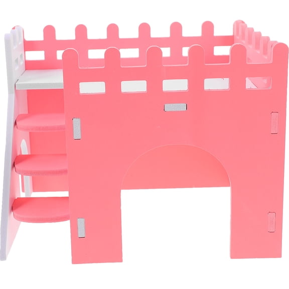 NIAIZEK Safe Pink PVC Hamster House for Small Pets with Detachable Design for Easy Cleaning 1Set
