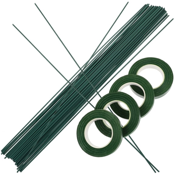 NIAIZEK 1 Set of Floral Wires Flower Stem Wire Green Metal for Bouquet Creation and Decorations