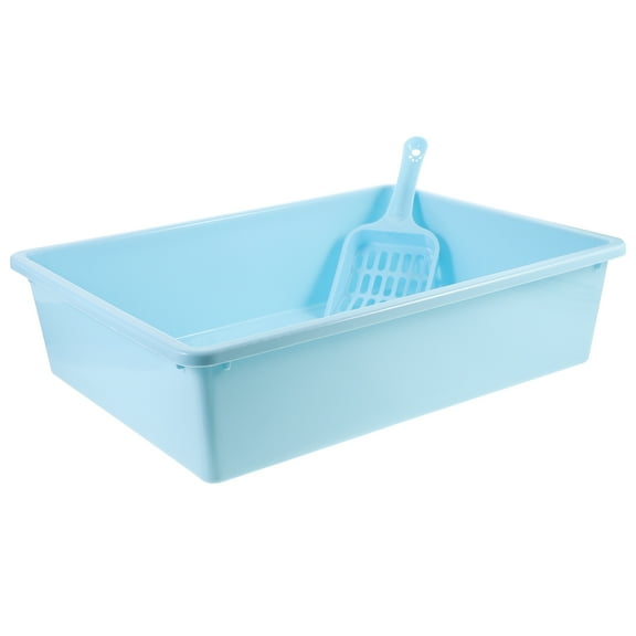 NIAIZEK Large Capacity Cat Litter Box Sky PP Material Easy to Clean Comfortable for Cats
