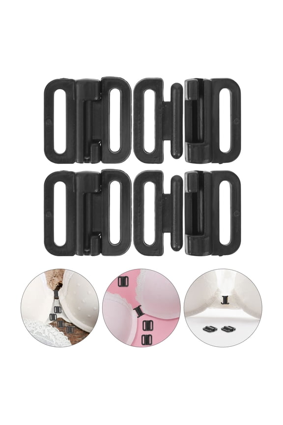 100 Sets Front Snap Bras with Black Plastic Clasps, Easy to Wear and Remove, Comfortable Daily Use for Women