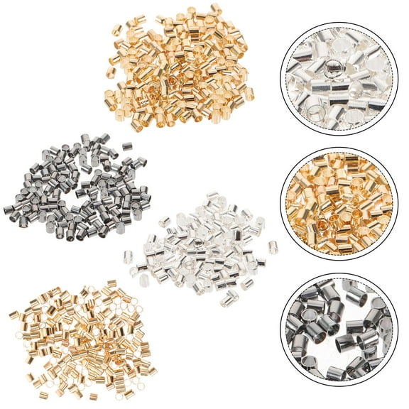 NIAIZEK 1000Pcs Crimp Beads for Jewelry Making Assorted Color DIY Craft Beads with Appearance for Decor