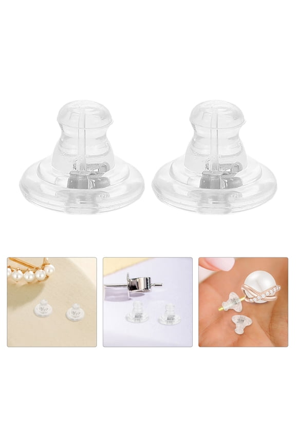 Transparent Silicone Earring Backs for Secure Daily Wear, 100 Pieces Comfortable and