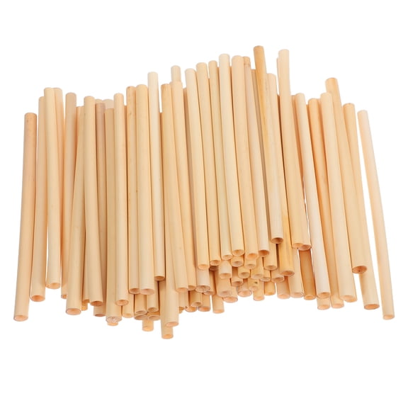 NIAIZEK 100Pcs Bee Hotel Replacement Tubes for Pollination Reed Light Yellow