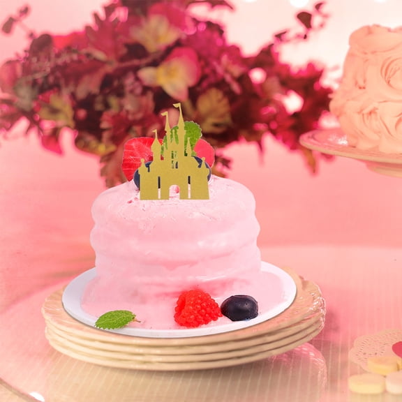 NIAIZEK 100Pcs Castle Decorations Birthday Theme Golden Paper Party Decoration for Children