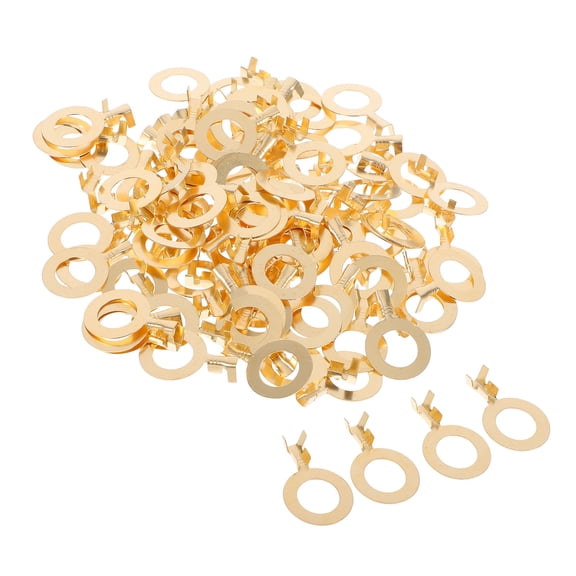 NIAIZEK 100Pcs Heavy Duty Copper Wire Lugs Kit Golden Terminals for Home Electrical Connections