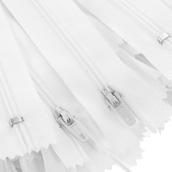 NIAIZEK White Invisible Zippers for Sewing and Craft Projects, and Smooth, 100 Pieces Bulk Pack