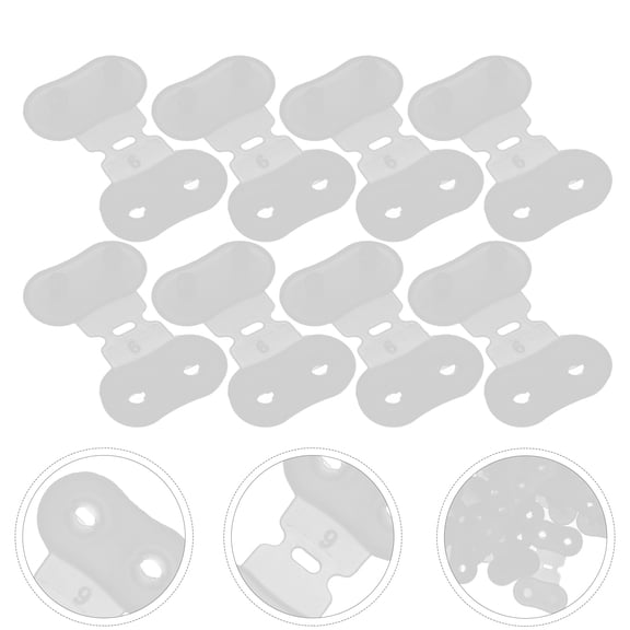 NIAIZEK 100Pcs Minimalist Buckles Wristband Buckle White Plastic Snap Closure Designed For Parties Adults