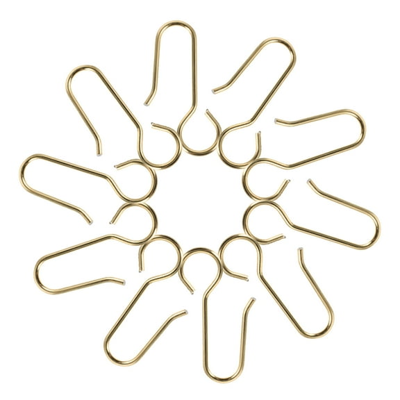 NIAIZEK 100pcs Heavy Duty Golden Steel Curtain Hooks for Hanging Drapes and Home Improvement Accessories