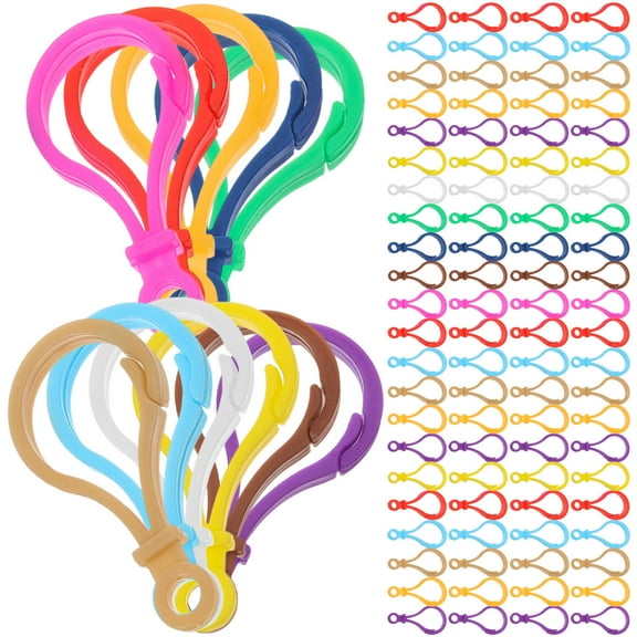 NIAIZEK 100pcs Plastic Necklace Clasps Jewelry Findings Assorted Colors for Craft Projects