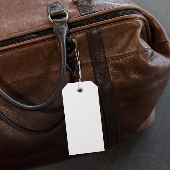 NIAIZEK 100-Pack PVC Luggage Tags for Travel, Suitcases, Bags, and Personal Item Labeling, Ideal for Shipping and Identification