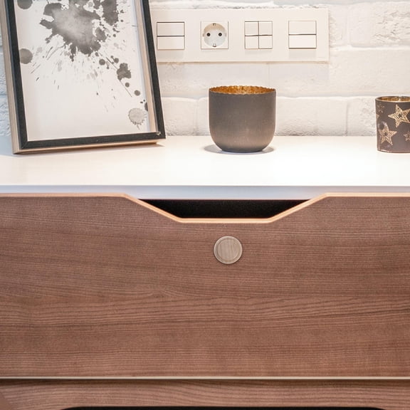 NIAIZEK 10-Pack Round Wooden Drawer Knobs Cabinet Handles for Furniture, Home Improvement, Projects and Decor