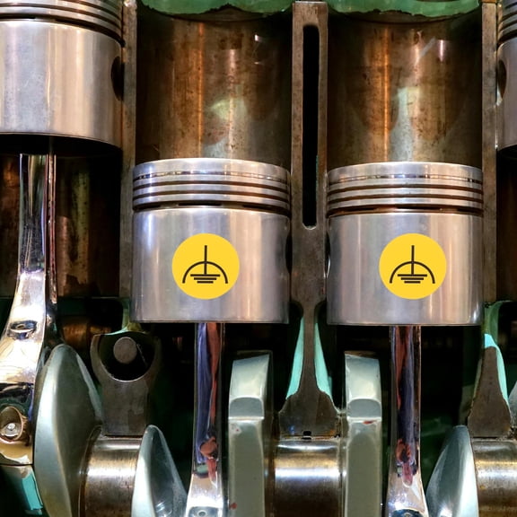 NIAIZEK 10Pcs Yellow Electrical Equipment Warning Labels Grounding Safety Decals for Machinery Use