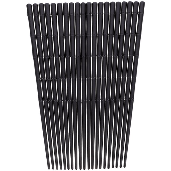 NIAIZEK 10Pairs Japanese Style Large Cooking Fiberglass Chopsticks Black Dishwasher Safe