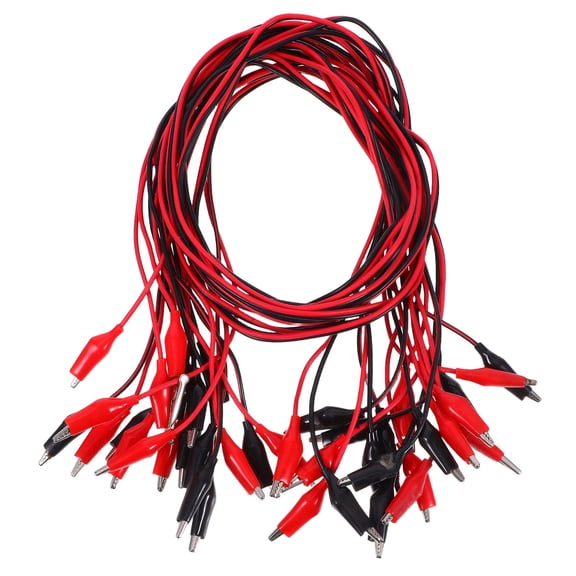 NIAIZEK Dual-Ended Wires with Rubber Coating and Metal Clips for Connections