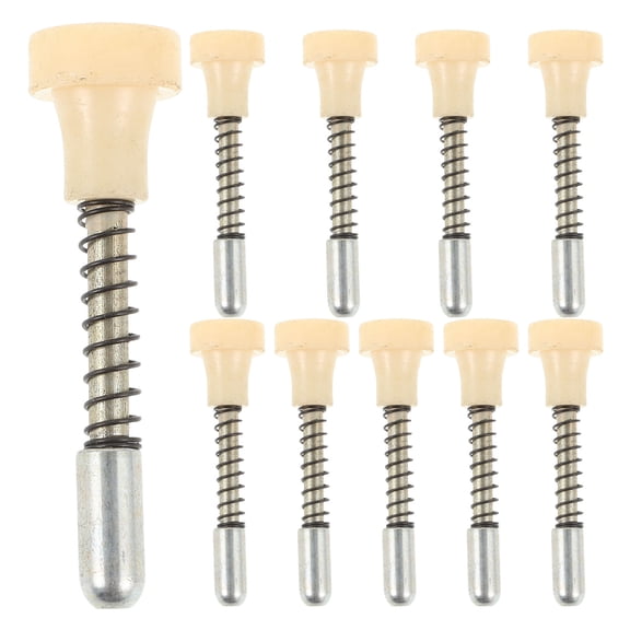 NIAIZEK 10Pcs Beige Spring Latch Rod Metal Door Latch Hardware for Height Adjustment
