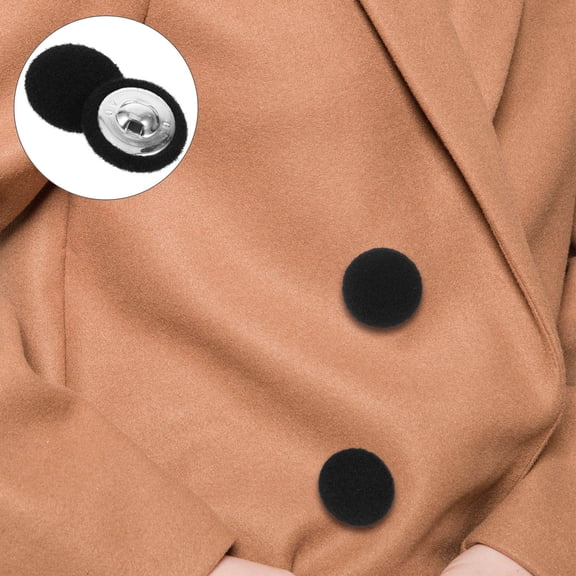 NIAIZEK Black Round Sewing Buttons Faux Metal for Coats Sweaters Clothes