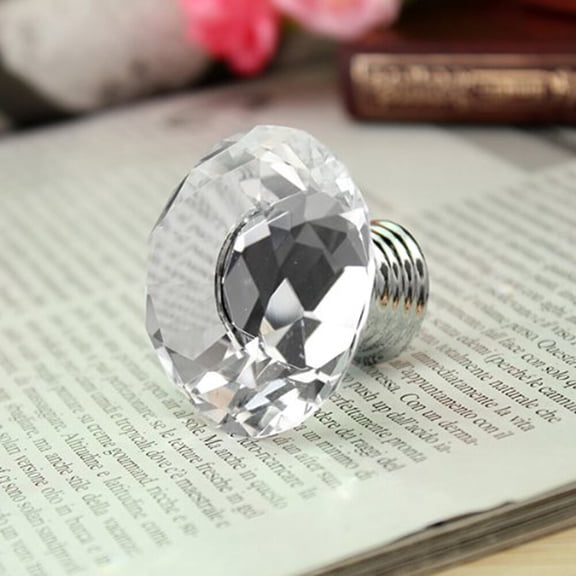 NIAIZEK 10-Pack Transparent Crystal Glass Cabinet Knobs for Kitchen , Decorative Door Handles