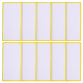 NIAIZEK 10-Pack Yellow Magnetic Name Tags Reusable Dry Erase Labels for Refrigerator, Whiteboard, Office & Home Organization