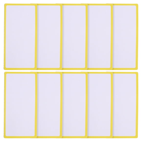 NIAIZEK 10-Pack Yellow Magnetic Name Tags Reusable Dry Erase Labels for Refrigerator, Whiteboard, Office & Home Organization