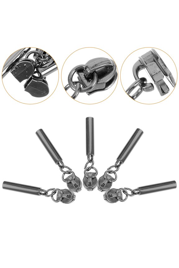 10Pcs Black Replacement Zipper Pulls Detachable Tabs for Bags Backpacks and Coats